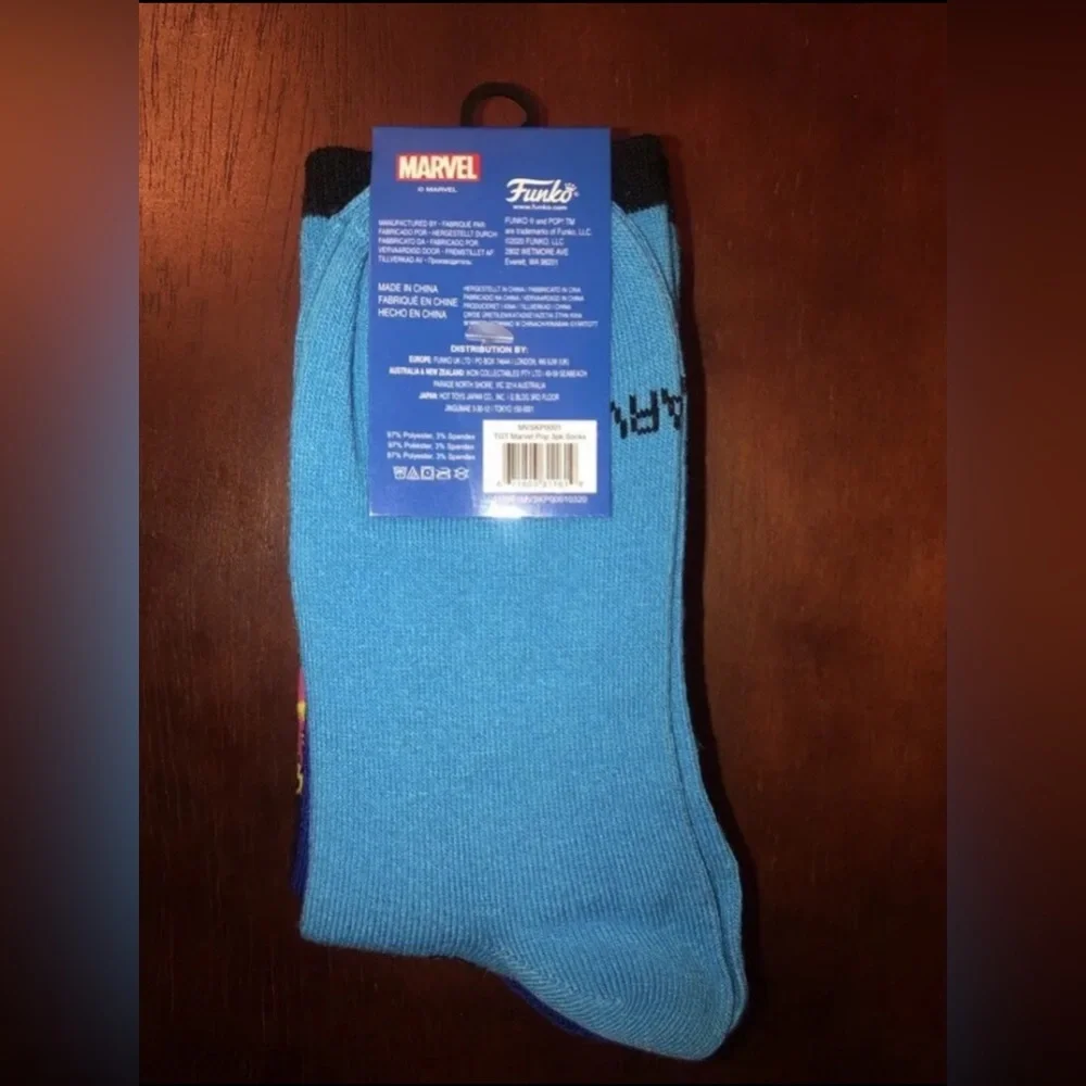 Funko POP! Marvel Blacklight Crew Socks - Thor, Iron-Man, Spider-Man NWT
